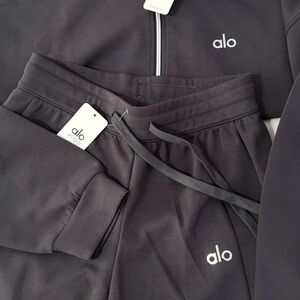 ALO Yoga Charcoal Tracksuit Set
